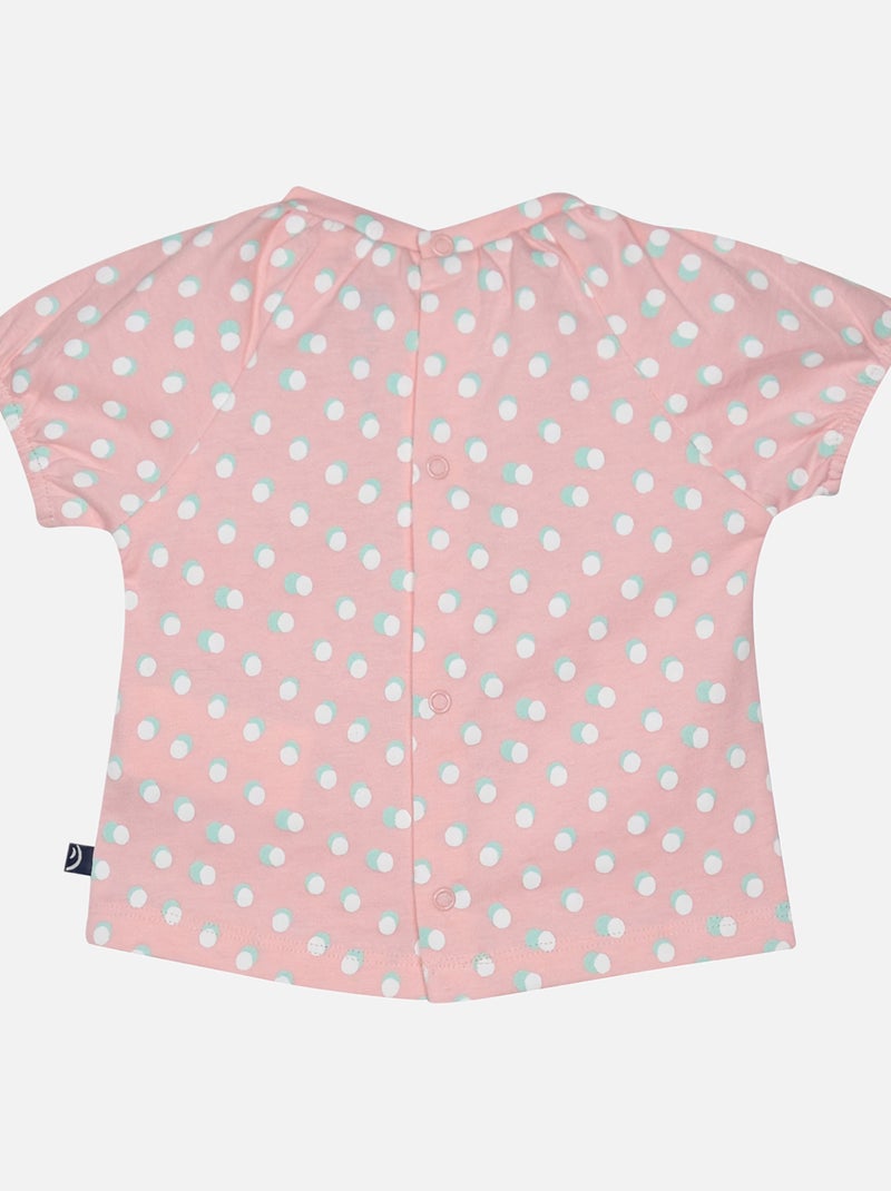 TSHIRT SHORT LILOU COURT BEBE Rose - Kiabi