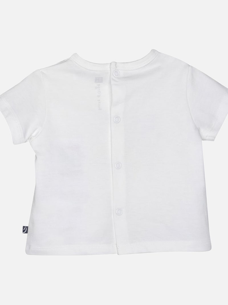 TSHIRT SHORT LOFTI MAILLE BEBE Blanc - Kiabi