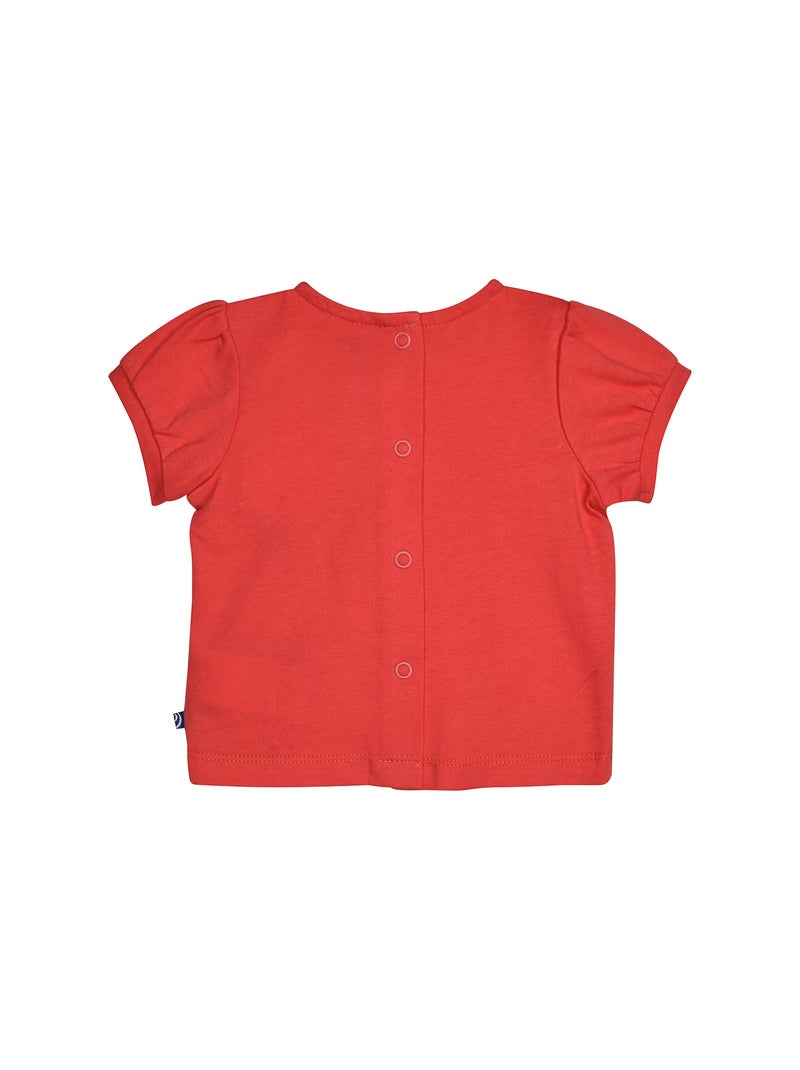 TSHIRT SHORT NATHALIE JEAN BEBE Bleu Rouge - Kiabi