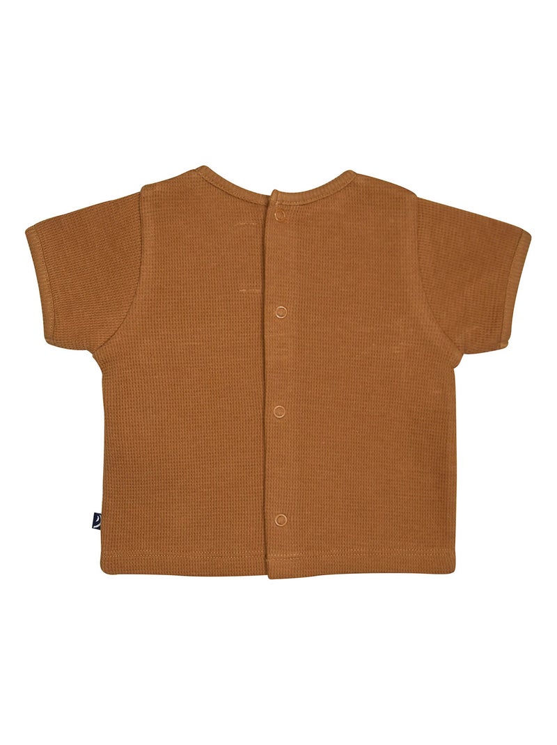 TSHIRT SHORT NATHEO MAILLE FANTAISIE NAISSANCE Beige - Kiabi