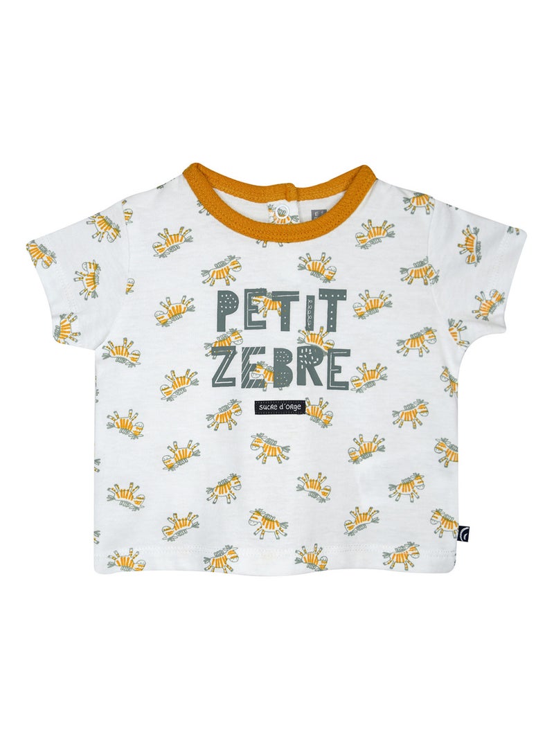 TSHIRT SHORT NAZERI MAILLE SUCRE D'ORGE Blanc - Kiabi