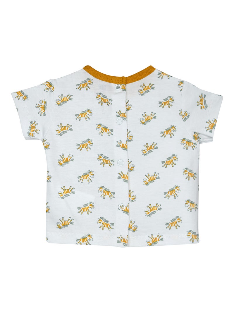 TSHIRT SHORT NAZERI MAILLE SUCRE D'ORGE Blanc - Kiabi