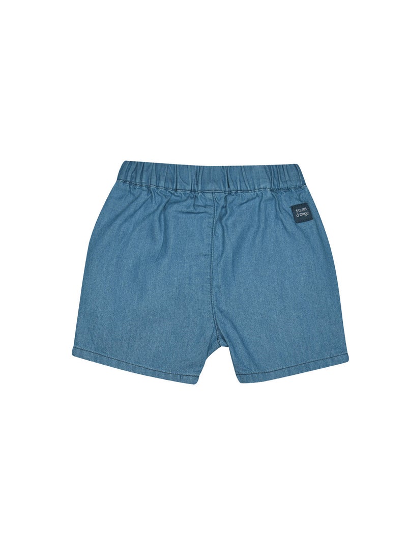 TSHIRT SHORT NORIS MAILLE BEBE Bleu - Kiabi
