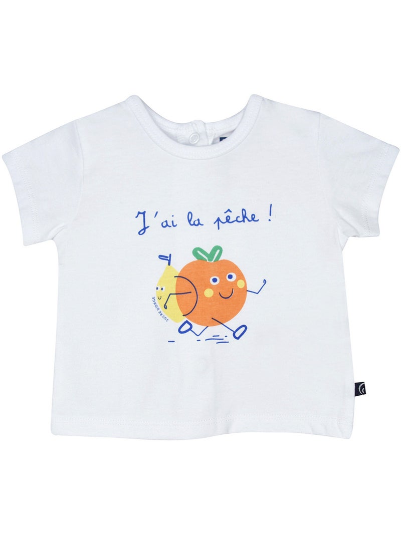 TSHIRT SHORT RADJY MANCHES COURTES BEBE Blanc - Kiabi