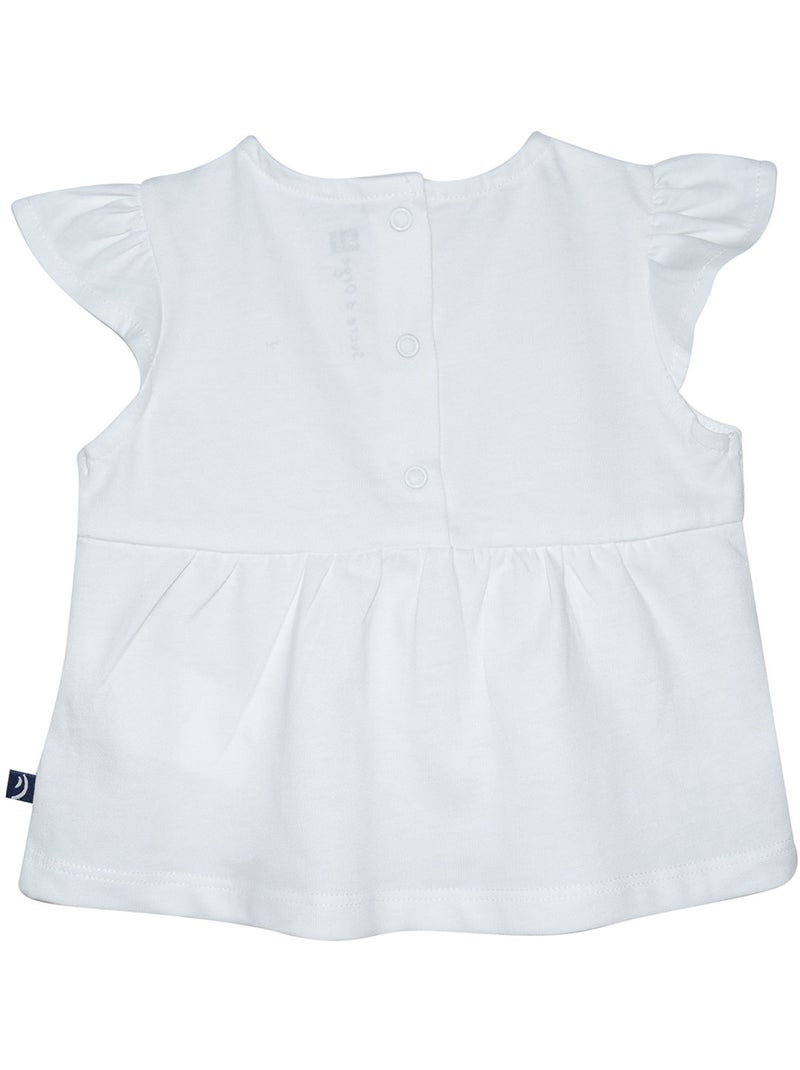 TSHIRT SHORT REGIA BEBE Blanc - Kiabi