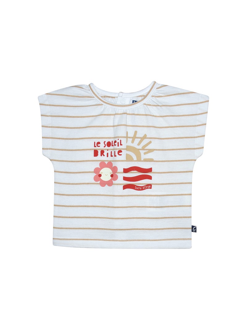 TSHIRT SHORT REGINE BEBE Blanc - Kiabi
