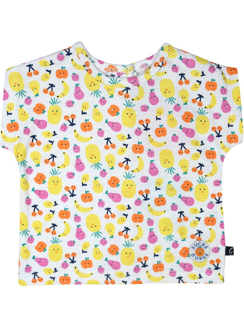 TSHIRT SHORT ROSIANE MAILLE MANCHES COURTES Jaune - Kiabi