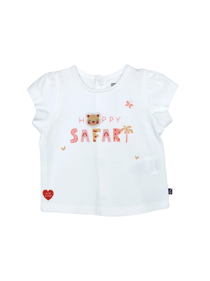 TSHIRT SHORT ROZENN NAISSANCE Blanc - Kiabi