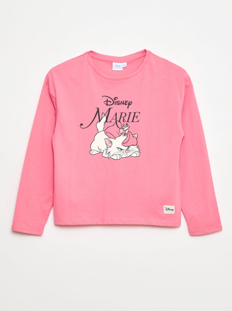 Tshirt uni 'Aristochats' 'Disney' Rose - Kiabi