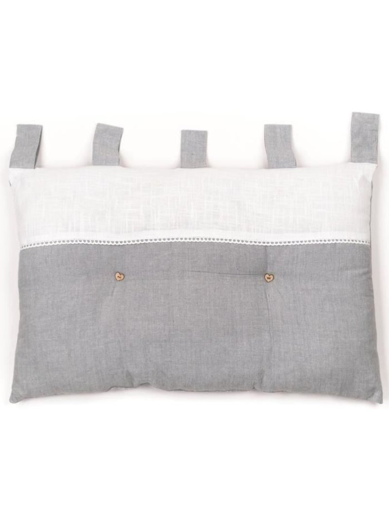 T?te de lit style romantique Gris - Kiabi
