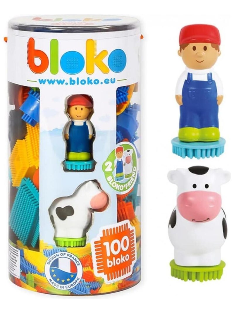 Tube bloko 100 pièces + 2 3d farm N/A - Kiabi