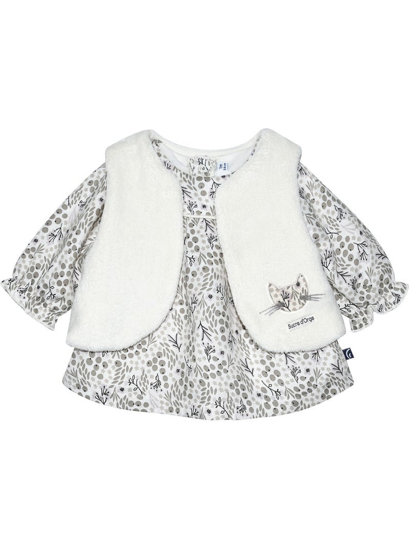 Tunic gilet s/s mches pantalon suzie serge Beige - Kiabi