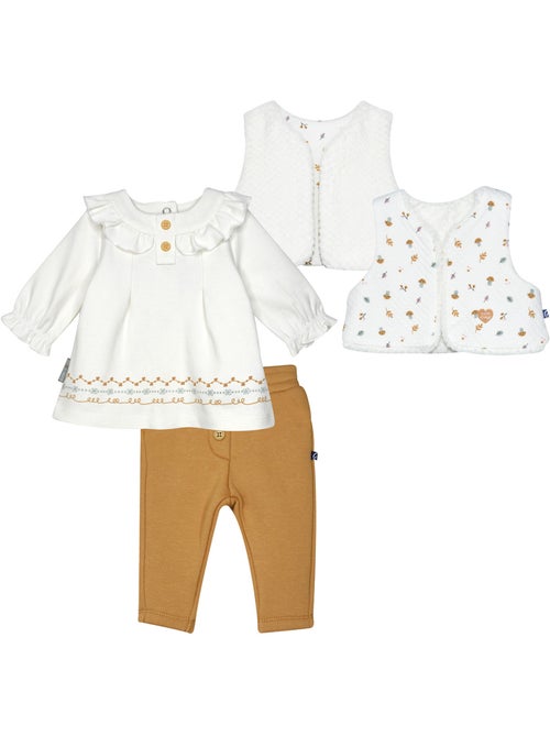 Tunic jegging gilet s/s mches santa maille naissance - Kiabi