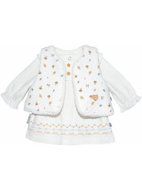 Tunic jegging gilet s/s mches santa maille naissance - Kiabi