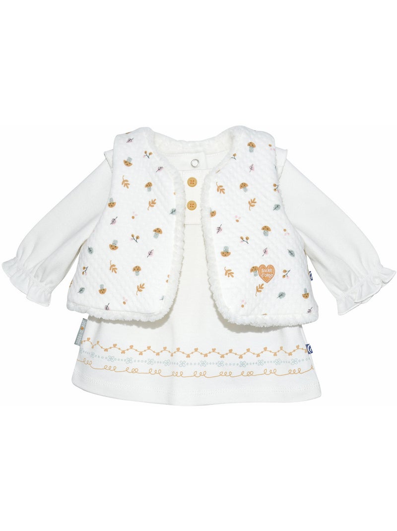 TUNIC JEGGING GILET S/S MCHES SANTA MAILLE NAISSANCE Beige - Kiabi