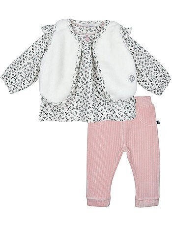 Tunic legging gilet s/s mches sandy maille bebe