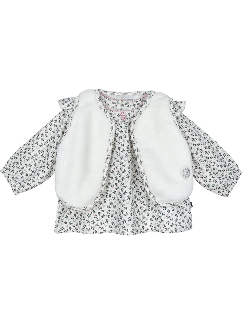 Tunic legging gilet s/s mches sandy maille bebe Rose - Kiabi