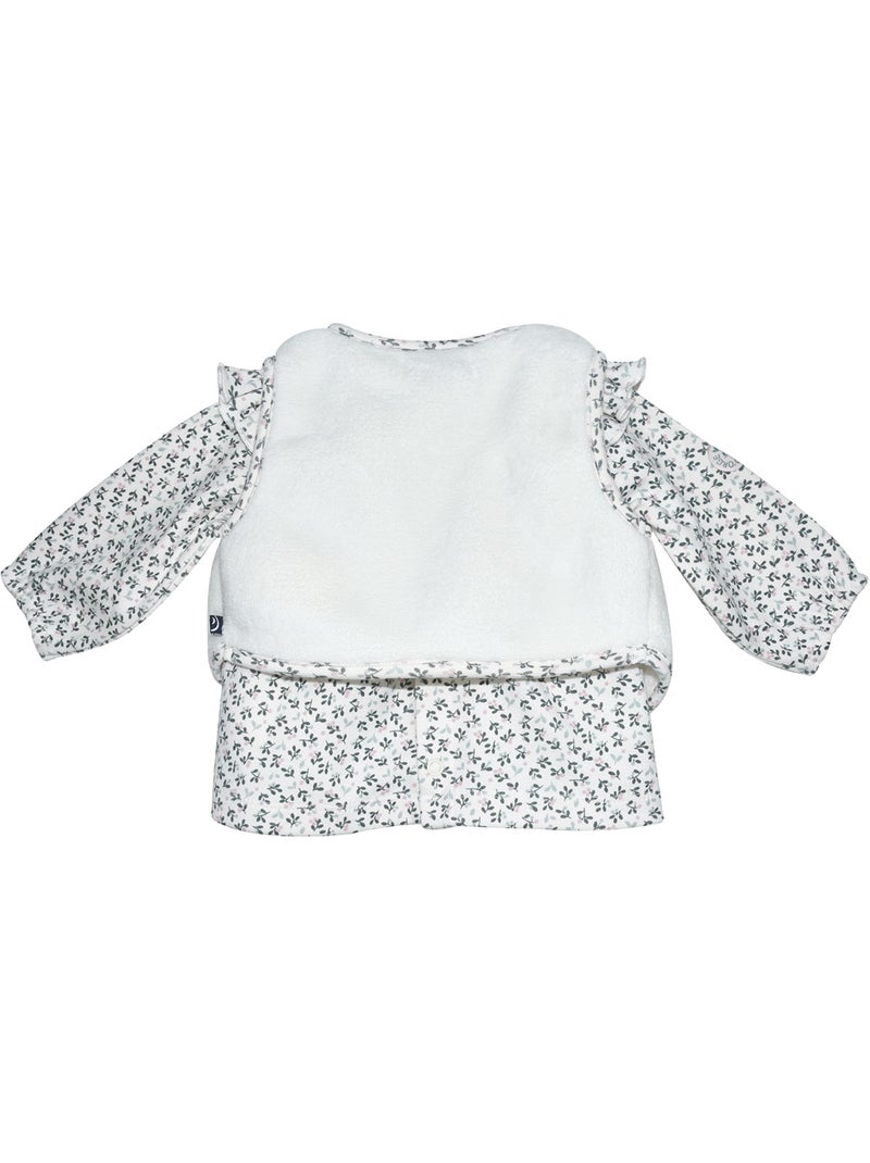 Tunic legging gilet s/s mches sandy maille bebe Rose - Kiabi