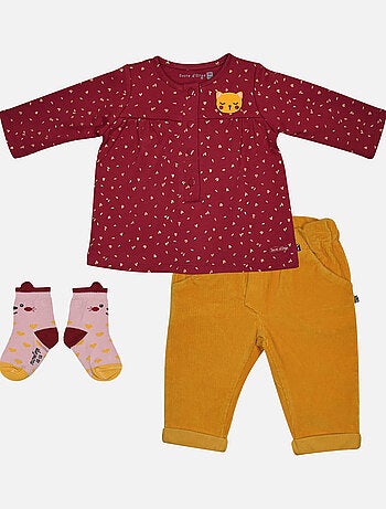 TUNIC PANTALON CHAUSSETTES INGRID INTERLOCK BEBE