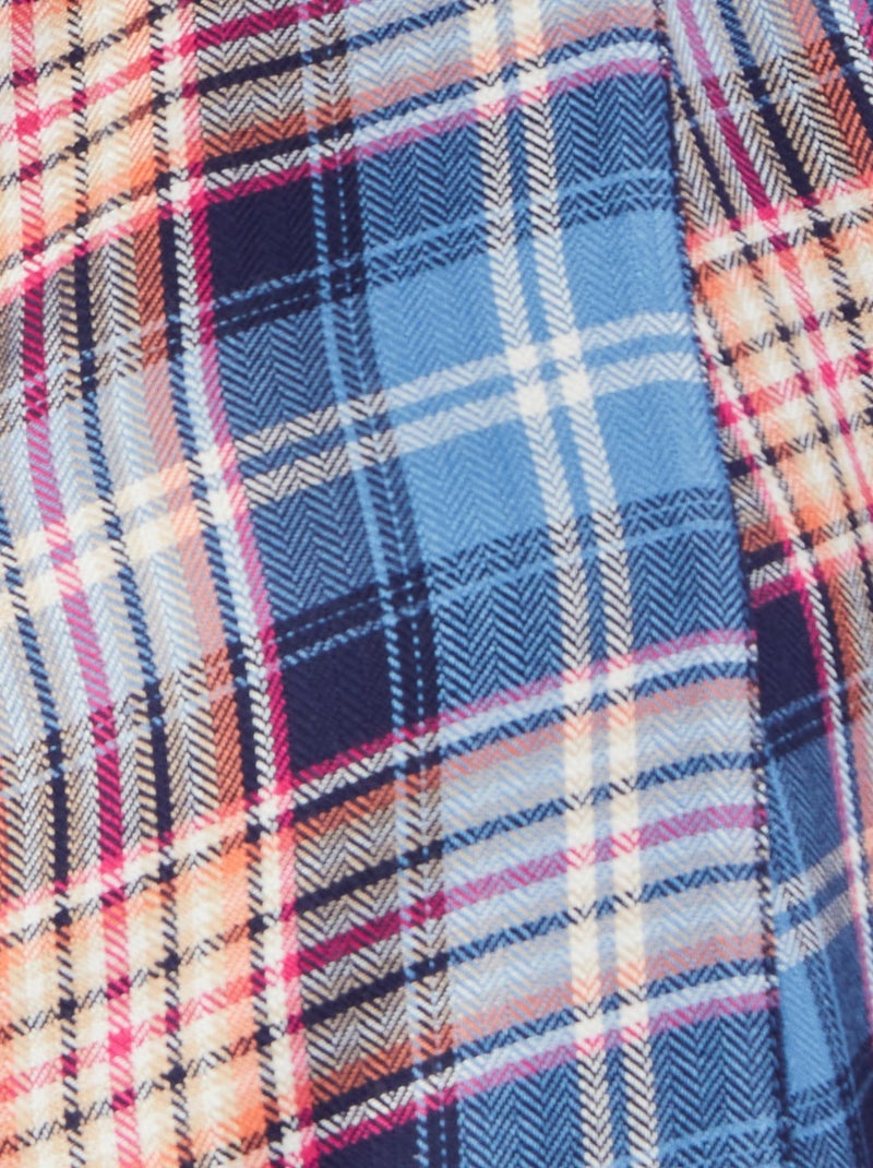 Tunique à carreaux flanelle - Damart Bleu - Kiabi