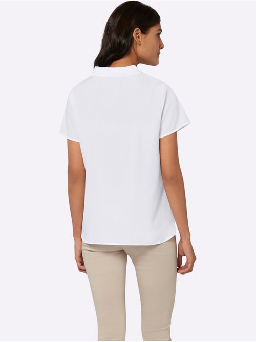 Tunique à col V avec plis creux et fentes arrondies - Taille standard - Moda Vilona - Kiabi