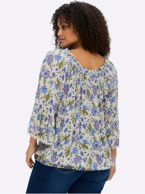 Tunique à Fleurs - Taille Standard - Sheego - Kiabi