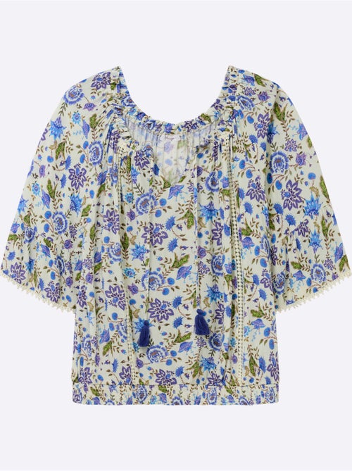 Tunique à Fleurs - Taille Standard - Sheego - Kiabi