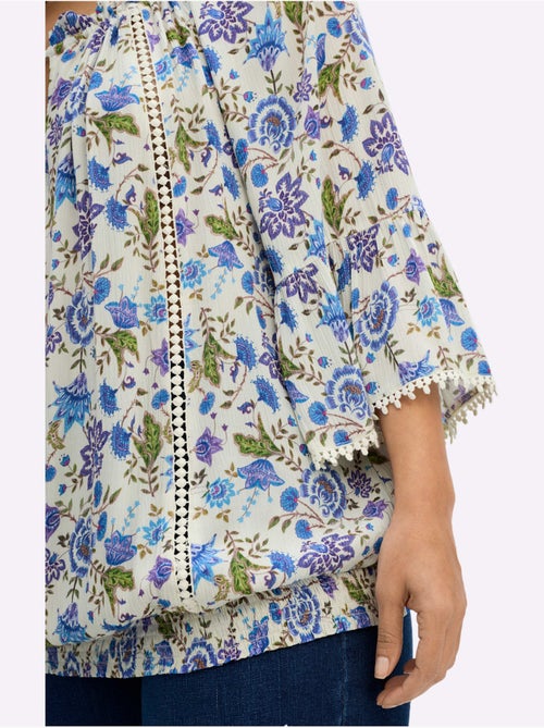 Tunique à Fleurs - Taille Standard - Sheego - Kiabi