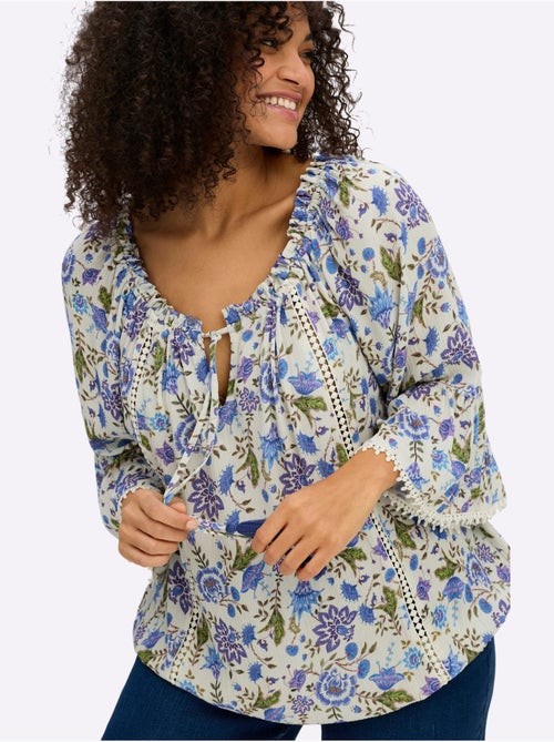 Tunique à Fleurs - Taille Standard - Sheego - Kiabi