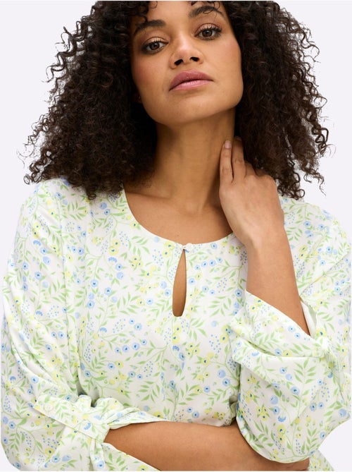 Tunique à Fleurs - Taille Standard - Sheego - Kiabi