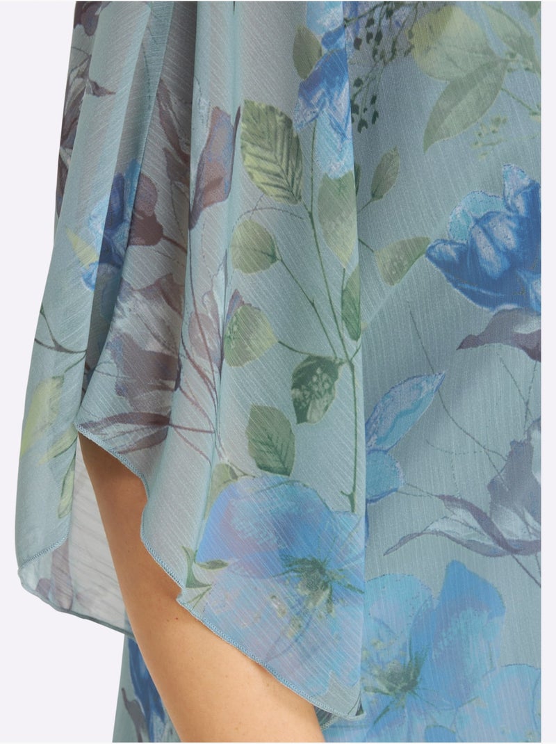 Tunique à Fleurs - Taille Standard - Sheego Bleu Vert Bleu - Kiabi