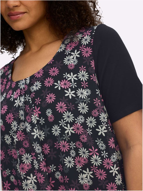 Tunique à Fleurs - Taille Standard - Sheego - Kiabi