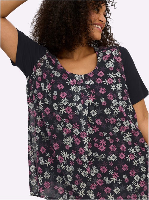 Tunique à Fleurs - Taille Standard - Sheego - Kiabi