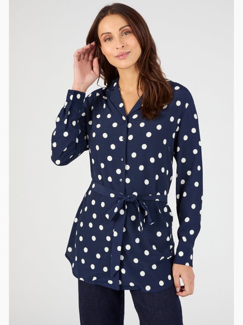 Tunique à pois en pure viscose - Damart - Kiabi