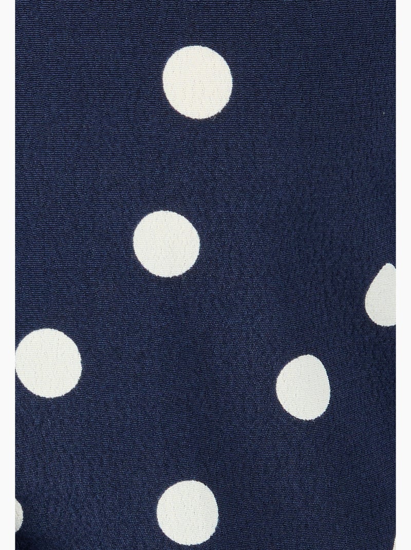 Tunique à pois en pure viscose - Damart Bleu - Kiabi