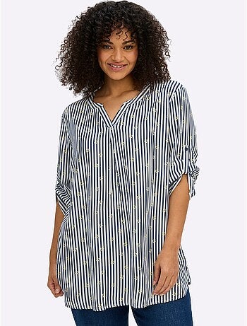 Tunique à Rayures - Taille Standard - Sheego