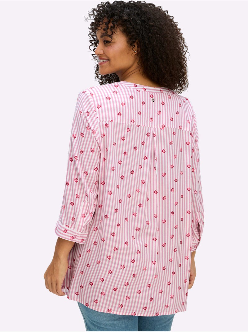 Tunique à Rayures - Taille Standard - Sheego Vieux rose - Kiabi