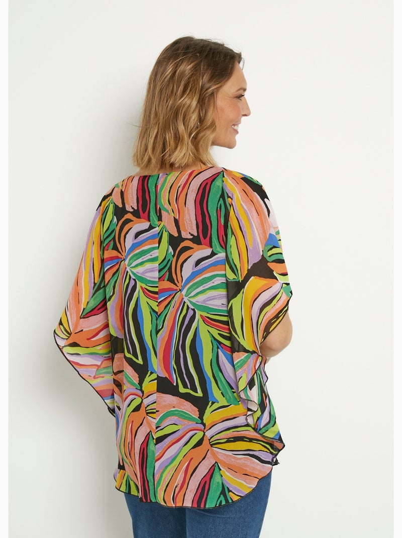 Tunique ample imprimé feuillage pop - Afibel Multicolore - Kiabi