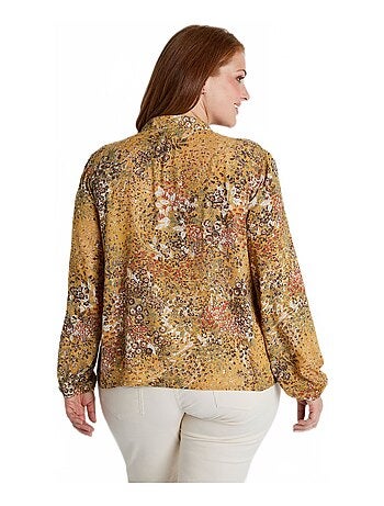 Tunique ample imprimée manches longues