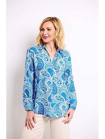 Tunique ample longue imprimé cachemire