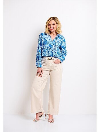 Tunique ample longue imprimé cachemire