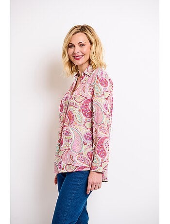 Tunique ample longue imprimé cachemire