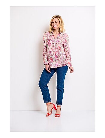 Tunique ample longue imprimé cachemire