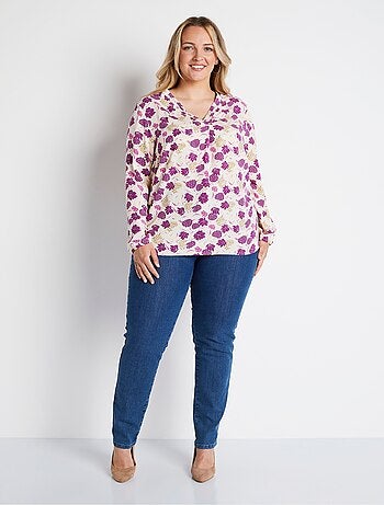 Tunique ample longue imprimé floral - Afibel