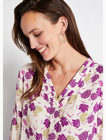 Tunique ample longue imprimé floral - Afibel