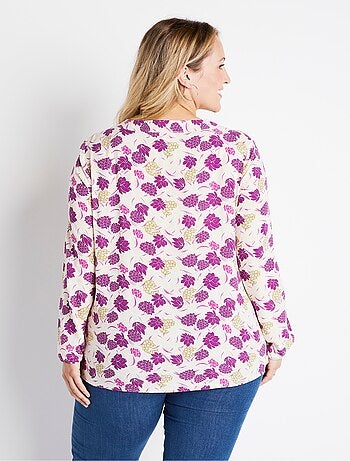 Tunique ample longue imprimé floral