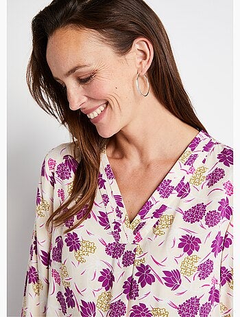 Tunique ample longue imprimé floral