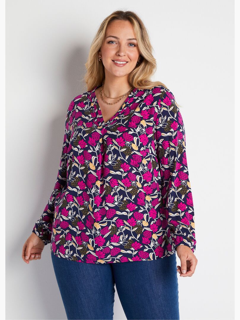 Tunique Ou Robe Chemise Kiabi Imprimé Floral Ocre - Taille Plus (XL/46-48), Occasion Très Bon État