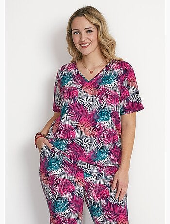 Tunique ample mi-longue en tissu crêpe - Afibel