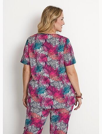 Tunique ample mi-longue en tissu crêpe - Afibel